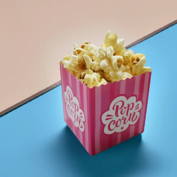 thumbnail image 2 of 24-Pack Pink Popcorn Boxes – 3x3 Inch Square Snack Containers 2 of 13