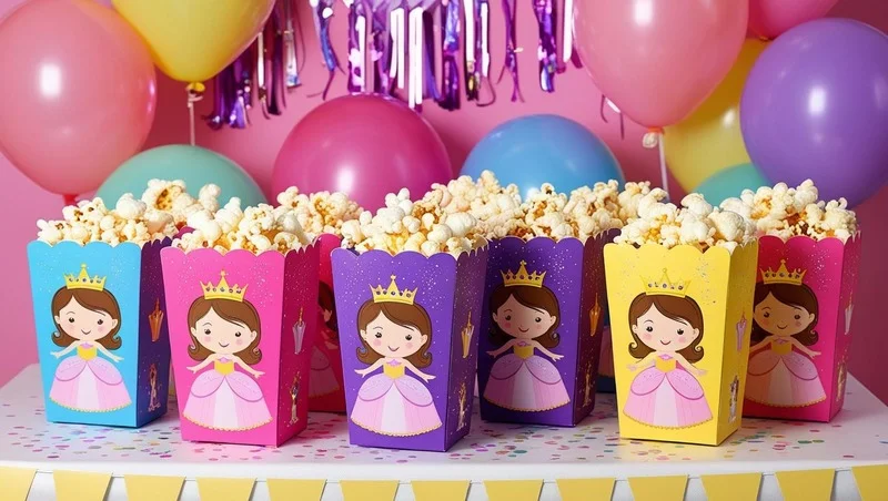 Princess Cartoon Popcorn Box Ideas for Kids